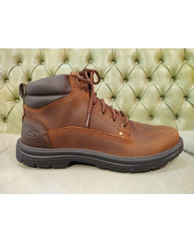 Skechers Garnet Brown | Leather Boots 
