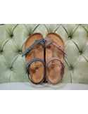 Birkenstock Taormina thong sandal, brushed black