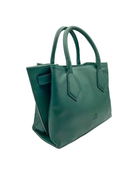 Italian Closeout Deal- 100% Genuine Leather Tote Bag - Deep Green
