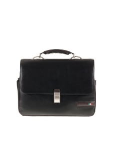 Work bag for laptop, in genuine leather