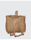 Vintage backpack with woven leather, made in Italy