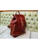 Backpack in Italian leather, for women