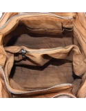 Woven leather bag Italy, tan leather