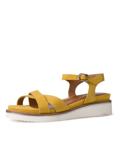 Yellow sandals for women, Tamaris