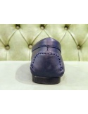 Comfortable blue penny loafers, by Frau