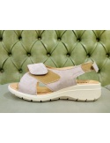 Womens' wedge platform sandals, made in Italy