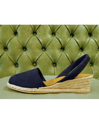 Blue espadrilles with wedges