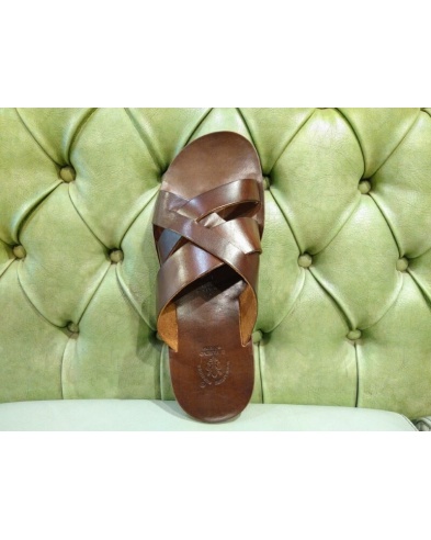 Mens leather slippers