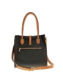 Squared leather bag, made in Italy
