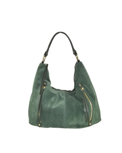 Borsa in pelle scamosciata