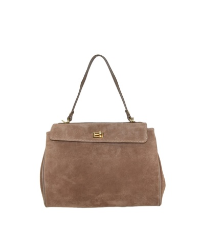 Borsa bauletto scamosciato, made in Italy