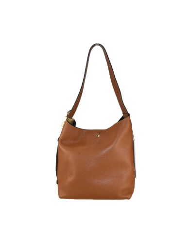 Leather bag with padlock, made in Italy
