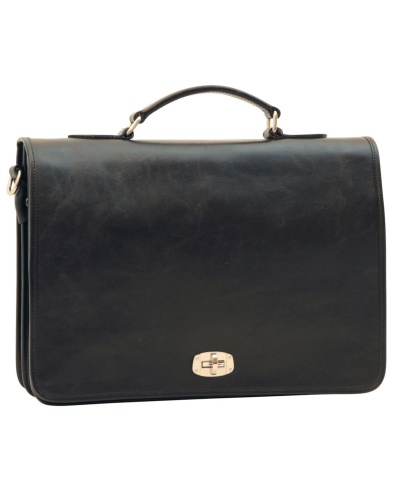 Borsa a tracolla tipo cartella, made in Italy