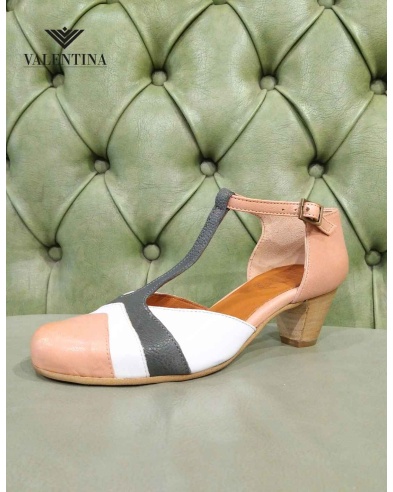 Pumps with t-strap, made in Italy. 5 cm heel, genuine leather, lavorazione artigiana shoes