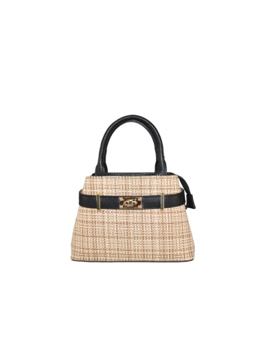 Borsa in pelle e rafia, made in Italy. Negozio Valentina a Firenze - solo online