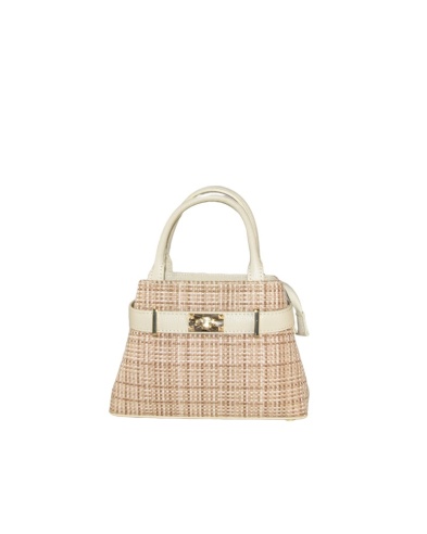 Borsa in pelle e rafia, made in Italy. Negozio Valentina a Firenze - solo online