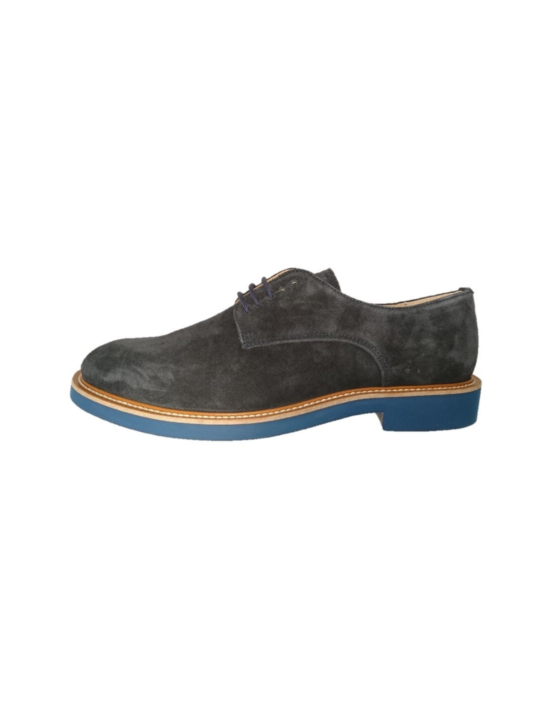 Blue Suede Derby Shoes for Men | Made 