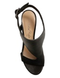 Peep toe leather sandals, made in Italy